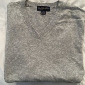 Brooks Brothers Supima cotton sweater.  Gray.